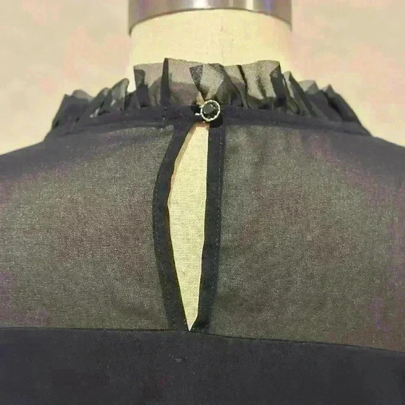 Chiffon Blouse with Ruffle Details **No Size** Fits like M - Picture 4 of 10